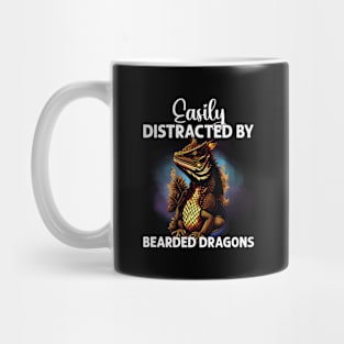 Easily Distracted By Bearded Dragons Funny Lizard Lover Mug